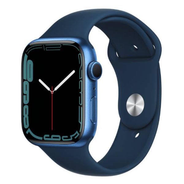 Apple watch 7 alluminum case blue with sport band