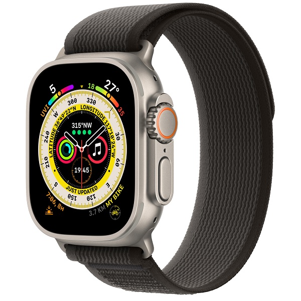 apple watch Ultra with black alpine loop