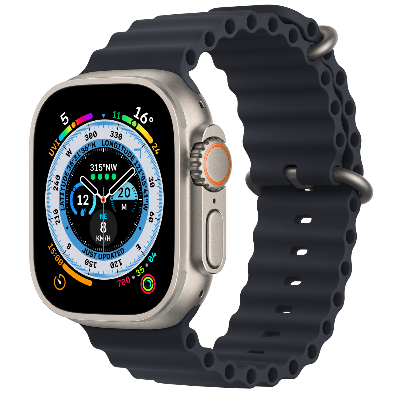 Iwatch ultra with midnight ocean band