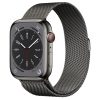 apple watch stainless steel 45mm millanese loop gray