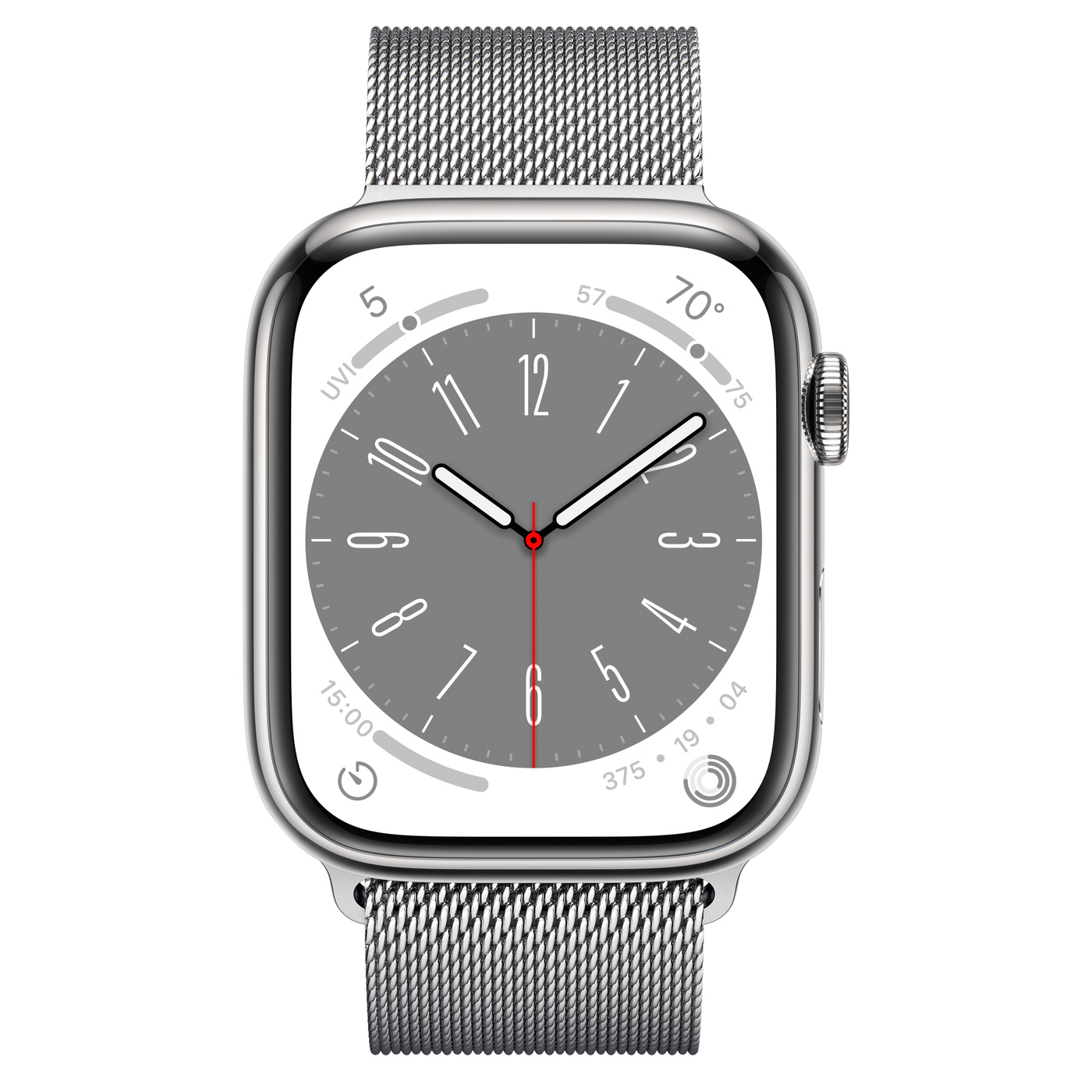 apple watch stainless steel 41mm millanese loop silver