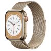 apple watch stainless steel 45mm millanese loop gold