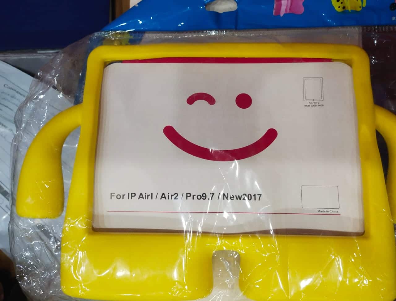 Ipad drop proof cover for kids yellow color