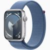 Apple Watch Series 9 45mm Silver with blue Sports loop