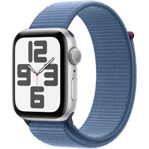 Apple Watch SE 2 2023 Silver with blue sports loop 44mm