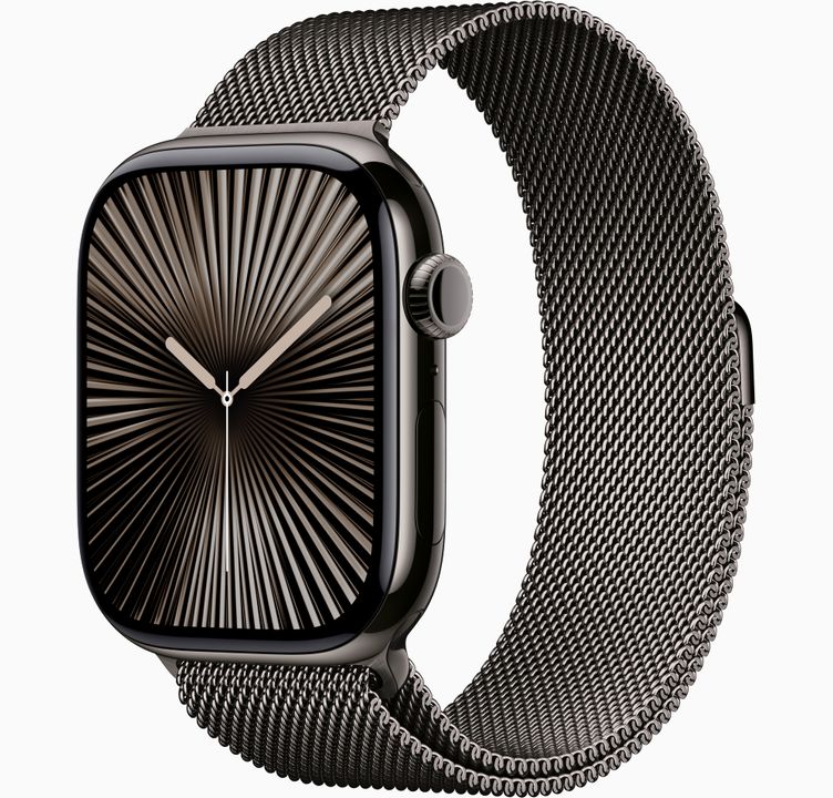 Apple Watch Series 10 Millanese loop Slate titanium case