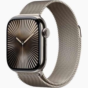 Apple Watch Millanese loop Natural titanium case 46mm