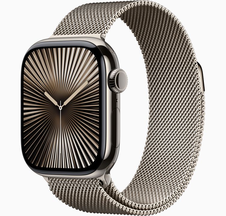 Apple Watch Millanese loop Natural titanium case 46mm