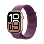 Apple Watch Series 10 Rose gold with plum loop