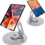 iPad Stand, 360° Rotating Tablet Stand Holder Foldable & Adjustable iPad Holder