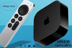 Apple TV Gen 3 (128GB) with Siri Remote, available at Apple Kid - Apple Store in Lahore. Experience 4K HDR streaming, powerful performance, and seamless Apple ecosystem integration.